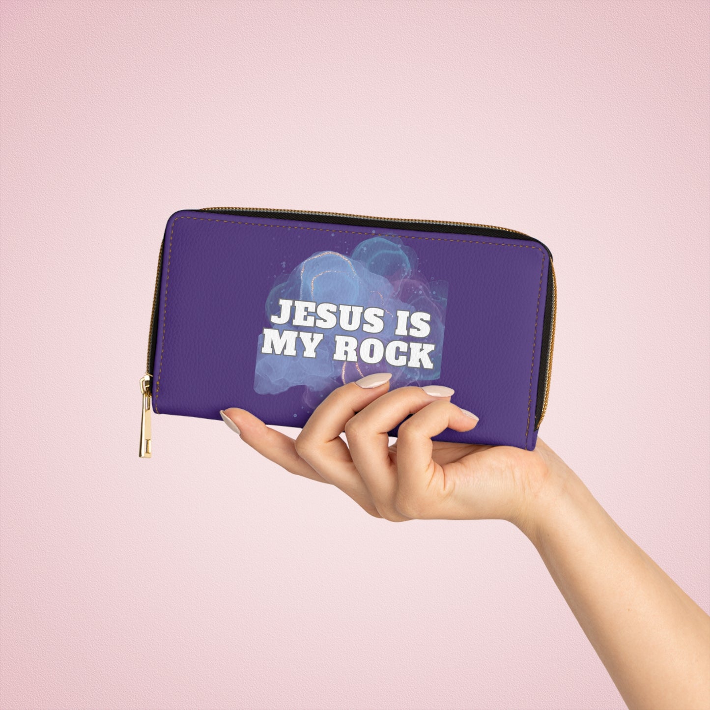 JESUS is my rock - Zipper Wallet